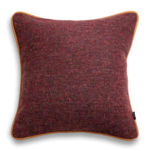 Bordeaux Wolloptik Dekokissen - Exklusiver Kontrast 45x45 cm