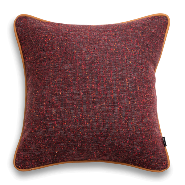 Bordeaux Wolloptik Dekokissen - Exklusiver Kontrast 45x45 cm