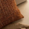 Braunes Silencio Strukturkissen - Edler Web-Look 45x45 cm