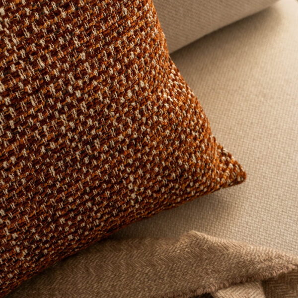 Braunes Silencio Strukturkissen - Edler Web-Look 45x45 cm