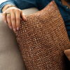 Braunes Silencio Strukturkissen - Edler Web-Look 45x45 cm