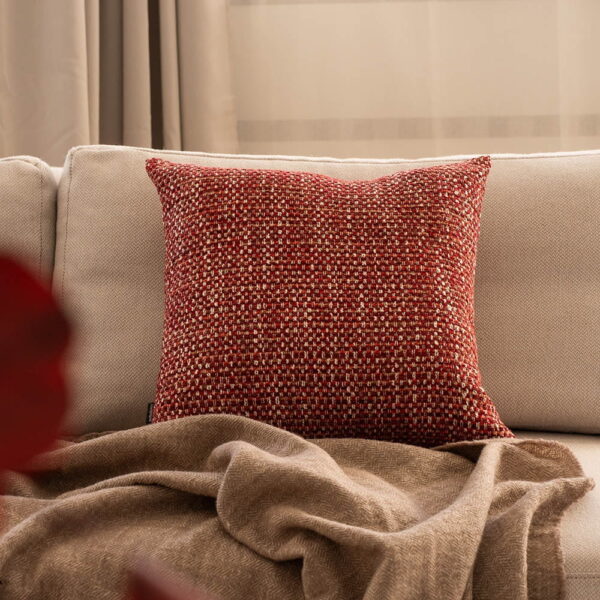 Rotes Silencio Dekokissen - Stilvoller Struktur-Look 45x45 cm