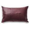 Brick Bordeaux Dekokissen - Exklusiver Lederlook 50x30 cm