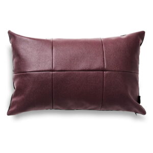 Brick Bordeaux Dekokissen - Exklusiver Lederlook 50x30 cm