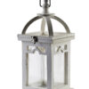 Weiße Holzlaterne mit Glas - Elegante Dekoration 26 cm