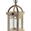 Holzlaterne Natur mit Glas - Charmante Dekoration 26 cm
