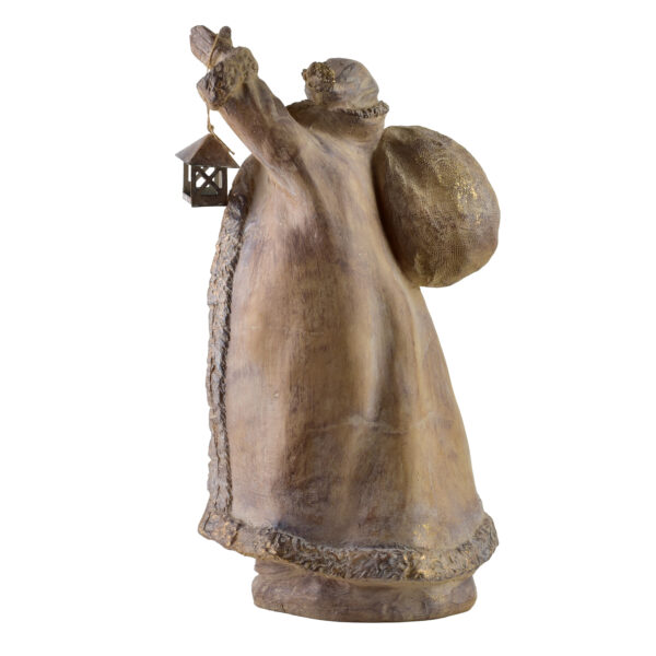 Weihnachtsmann Figur Braun Gold - Exklusiv 41 cm