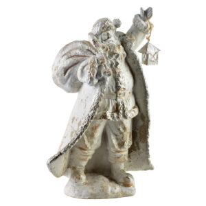 Weihnachtsmann Figur Weiß Gold