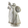 Weihnachtsmann Figur Weiß Gold - Zauberhaft 41 cm