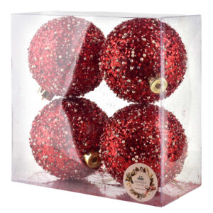 Rote Weihnachtskugeln 12 cm Rote Weihnachtskugeln 12 cm