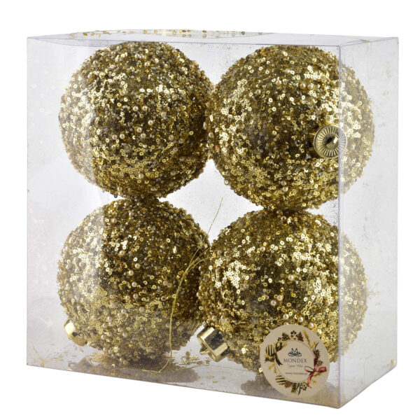 Goldene Weihnachtskugeln 12 cm Goldene Weihnachtskugeln 12 cm
