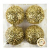 Goldene Weihnachtskugeln 12 cm – Exklusives 4er-Set mit Glitzer