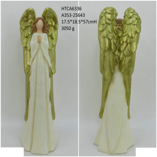 Goldene Engelsfigur mit Flügeln - Exklusiv 56 cm
