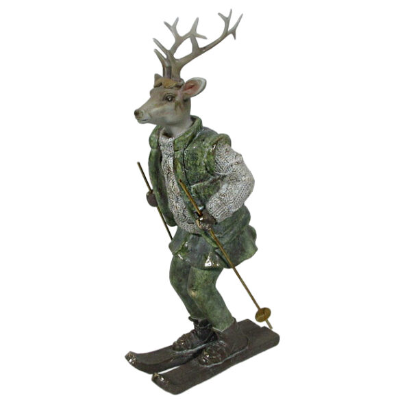 Elch Skifahrer Weihnachtsfigur Elch Skifahrer Weihnachtsfigur