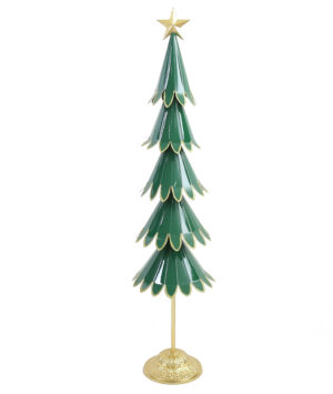 Metall Weihnachtsbaum Grün Gold