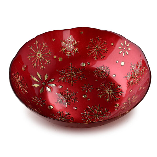 Weihnachtsschale Rot Gold Weihnachtsschale Rot Gold