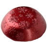 Weihnachtsschale Rot Gold – Exklusive Dekoschale mit Schneeflocken 31 cm