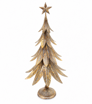Antiker Metall-Weihnachtsbaum mit Stern Goldener Deko Weihnachtsbaum