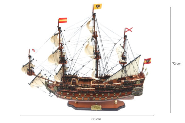 San Felipe Segelschiff Modell 80 cm – Exklusives historisches Kriegsschiff